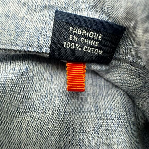 TOMMY BAHAMA | Men's XL Button Up Shirt White Blue Yellow Vertical Stripe Floral - Picture 9 of 11